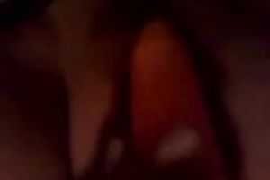 Selfshot close up solo with me pounding my rock hard slit with a toy