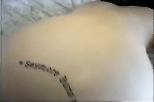 My paramour groans loudly as I fuck her arsehole from behind