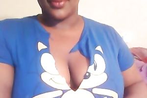 Webcam solo with a fat ebony Married slut engulfing a sex-toy