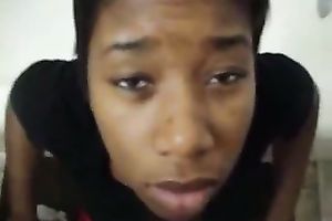 My ebon co-worker manages to milk my BBC dry on her face