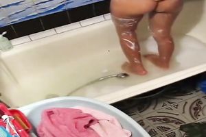 Just a cute Indian young sweetheart in the baths tub on hidden webcam