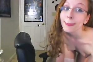 Petite brunette hair milf playfully pleases herself on cam