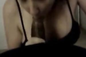 Busty non-professional strumpet gives me head on intimate POV sex movie