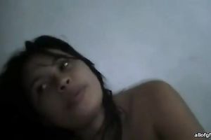 Exotic black cock sluts enjoys playing with her lover's jock after shower