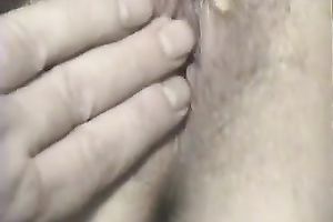 She uses some cram to rub and finger fuck her own juicy loose fanny