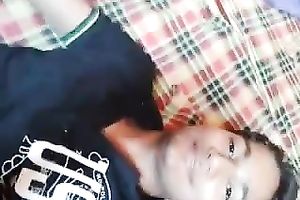 Indian slut lets her paramour fuck her in missionary position