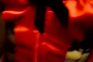 Super wicked sweetheart in red corset just likes to have sex on camera
