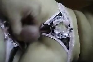 Thai wife pulls her pants to the side and takes my shlong up her slit