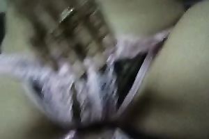 Thai wife pulls her pants to the side and takes my shlong up her slit