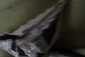 Thai wife pulls her pants to the side and takes my shlong up her slit