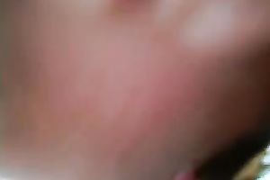 Filming large natural boobies of a older hooker on web camera