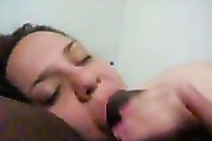 Extra hungry doxy sucks my large dark pecker like a true champ