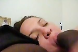 Extra hungry doxy sucks my large dark pecker like a true champ