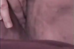 Playful big beautiful woman white older horny white wife fondling and teasing her stinky fur pie