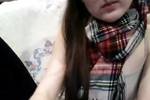 Cute legal age teenager hottie is flashing her charming merry love bubbles