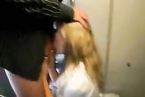 I got astonishing oral-stimulation from a breasty blond in the teach