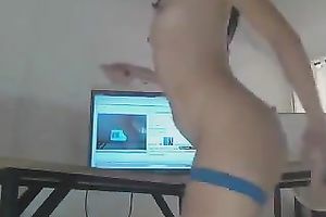 Amateur brunette hair with hot body receives her pussy team-fucked from behind