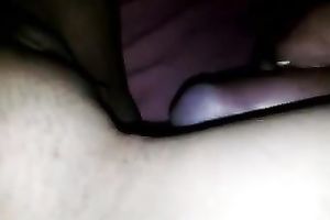 My sexfriend allows me to finger her bald vag and fuck it