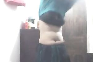 Trashy Indian hottie masturbates for her slutty paramour on webcam