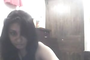 Trashy Indian hottie masturbates for her slutty paramour on webcam