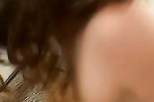 Lovely dark brown horny white wife eagerly sucks a knob on POV scene