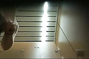 Caught one merry tittied college amateur wife in locker room on hidden webcam
