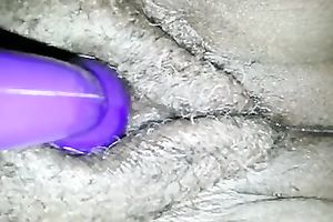 Old and unsightly curly dark vagina of my aged ebon white bitch