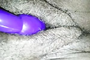 Old and unsightly curly dark vagina of my aged ebon white bitch