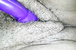 Old and unsightly curly dark vagina of my aged ebon white bitch
