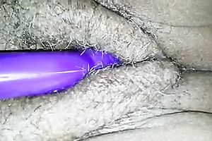 Old and unsightly curly dark vagina of my aged ebon white bitch