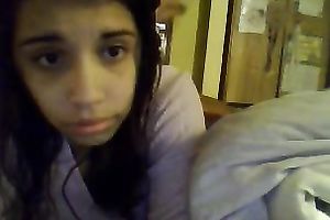 Fresh and adorable Argentinian teen on web camera showing off