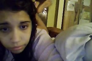 Fresh and adorable Argentinian teen on web camera showing off