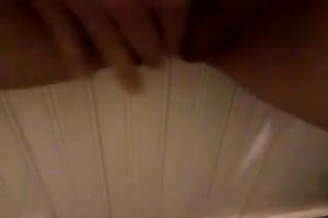 Close up solo video with me fingering my hairless slit