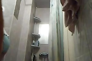 Hidden camera video with my ex GF doing her stuff in the shower