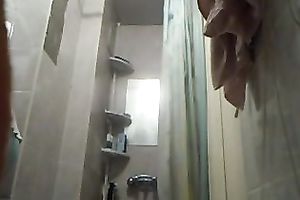 Hidden camera video with my ex GF doing her stuff in the shower