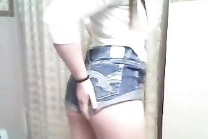 Stripping in front of a web camera and demonstrating my love tunnel