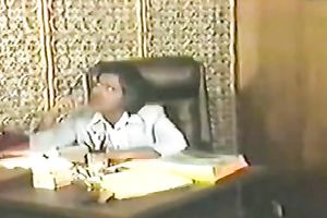 Luscious golden-haired acquires her shaggy cunt fingered in retro lesbo scene