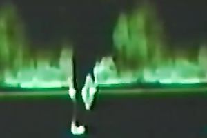 Luscious golden-haired acquires her shaggy cunt fingered in retro lesbo scene