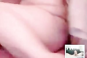 Curvy livecam floozy plays with her large natural breasts