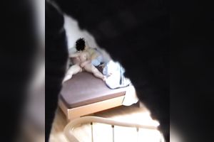 Hidden web camera easily catches my girl masturbating in bed