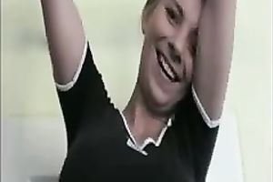 See my rich breasted girlfriend doing pull ups topless