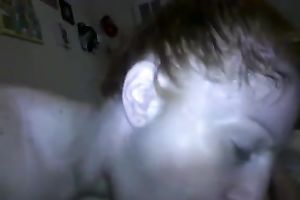 Crazy redhead doxy engulfing and rubbing my bestie's schlong