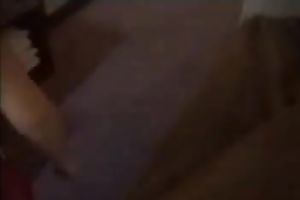 Nasty Chinese coed in red costume performs oral sex sex on her paramour