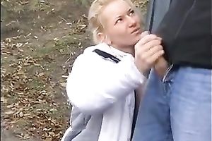 Busty blond strumpet gives a cook jerking to my hommie