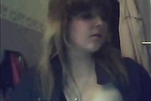 Young whore stretches her constricted and all moist slit and butt