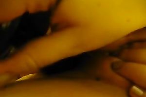 Fondling my cooter with an electric arse plug in front of my boyfriend