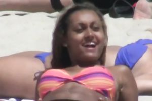 This bootyful Latina hoe with large meatballs has no idea I am spying on her