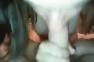 Skinny girlfriend with large glamorous eyes blows me on livecam