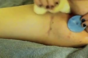 Awesome double penetration ecstasy with large dildos