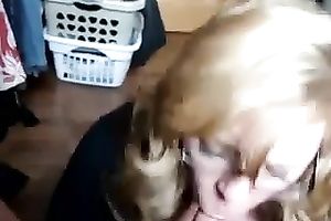 Lewd blond wench admires me with her breathtaking oral pleasure skills